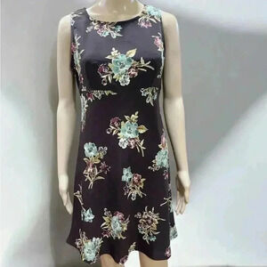 All That Jazz Vintage 80’s/ 90s brown Autumn Floral Mini Slip Dress Size 7/8